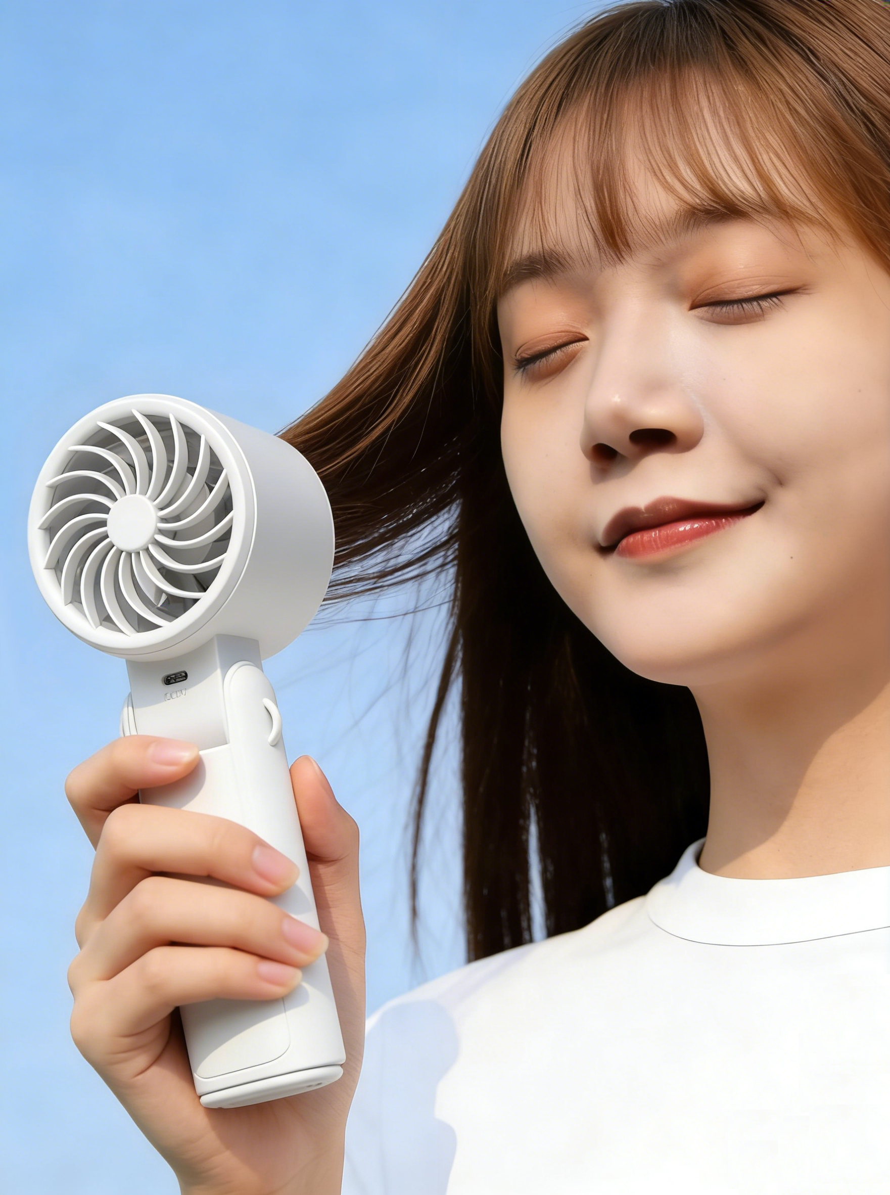 Portable Handheld Fan, Foldable  Rechargeable Mini Fan, Personal Cooling Fan for Travel, Commute, Office, Camping, Summer Essential