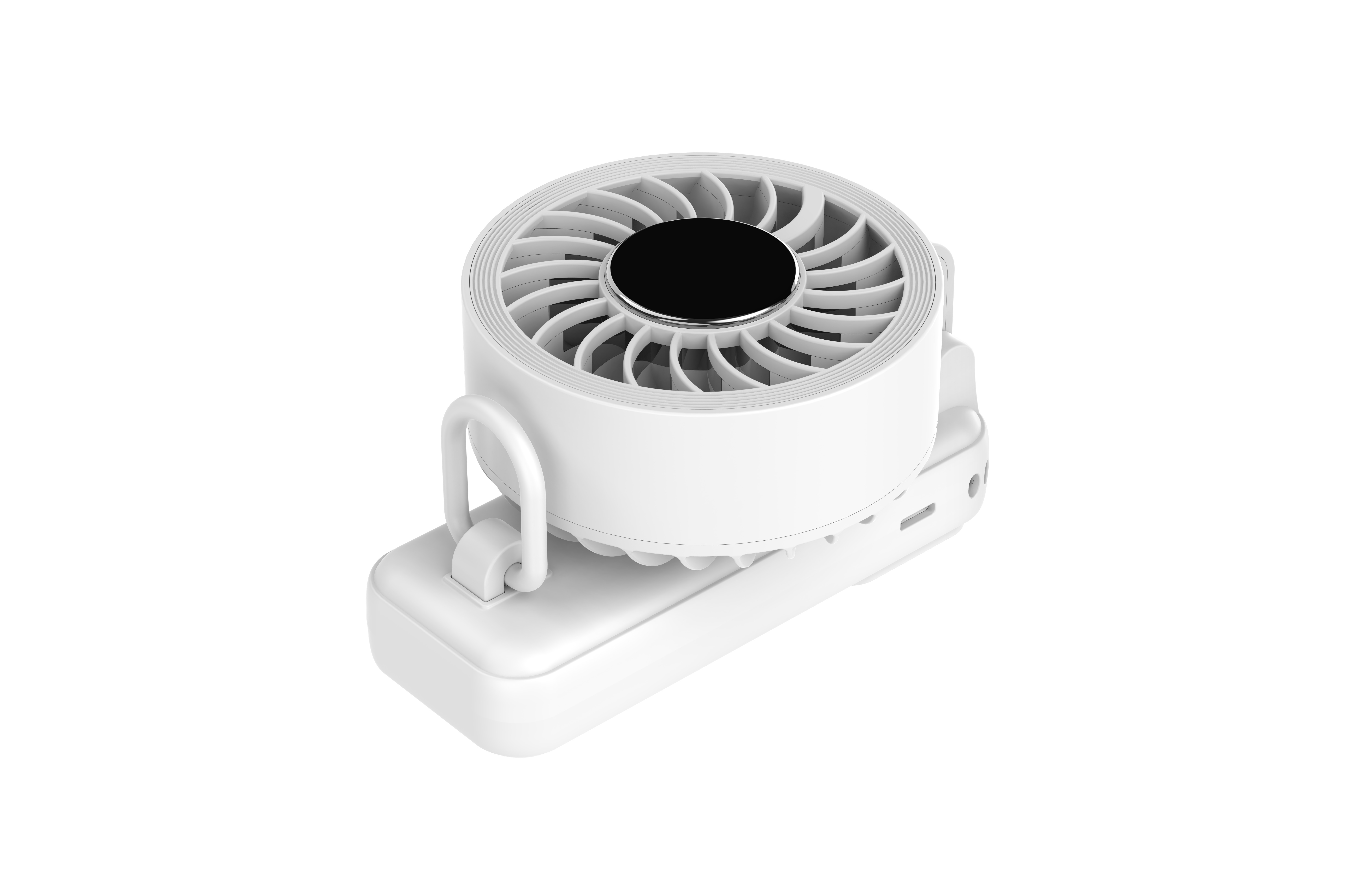 Portable Digital Display  Fan, Rechargeable USB Handheld Mini Cooling Fan