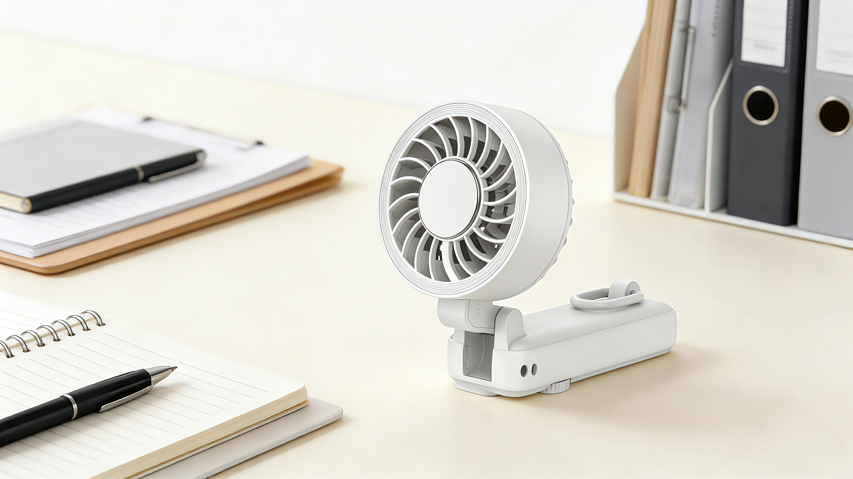 Portable Digital Display  Fan, Rechargeable USB Handheld Mini Cooling Fan