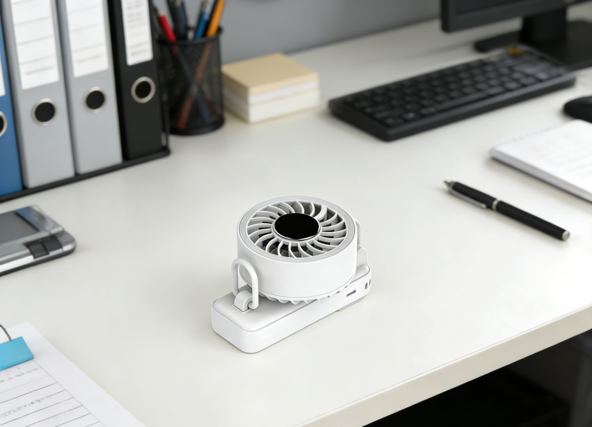 Portable Digital Display  Fan, Rechargeable USB Handheld Mini Cooling Fan