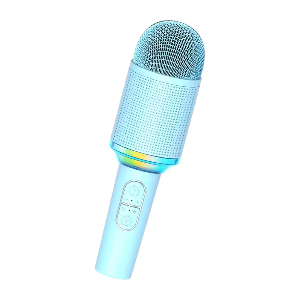 RGB Light Portable Mic Sound Noise Reduction Handheld  Wireless Karaoke Microphone Speaker for Singing Party