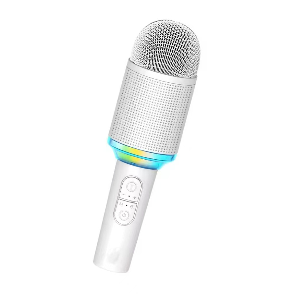 RGB Light Portable Mic Sound Noise Reduction Handheld  Wireless Karaoke Microphone Speaker for Singing Party