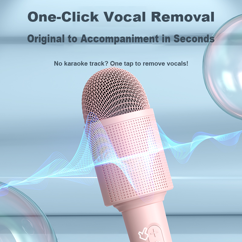 New Products  Portable Mic Sound Noise Reduction Handheld Microphone BT Wireless Karaoke Speaker for Singing Party