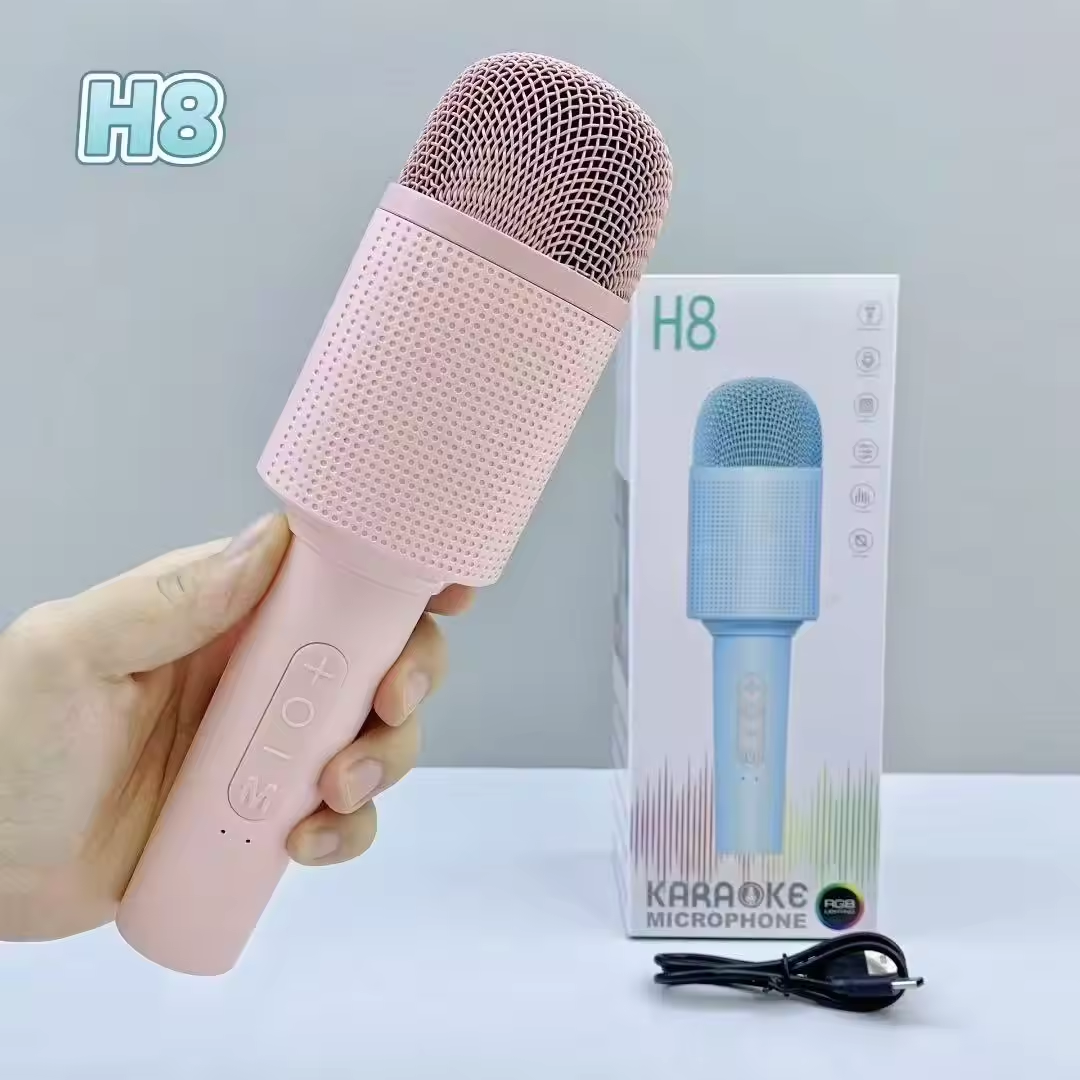 New Products  Portable Mic Sound Noise Reduction Handheld Microphone BT Wireless Karaoke Speaker for Singing Party