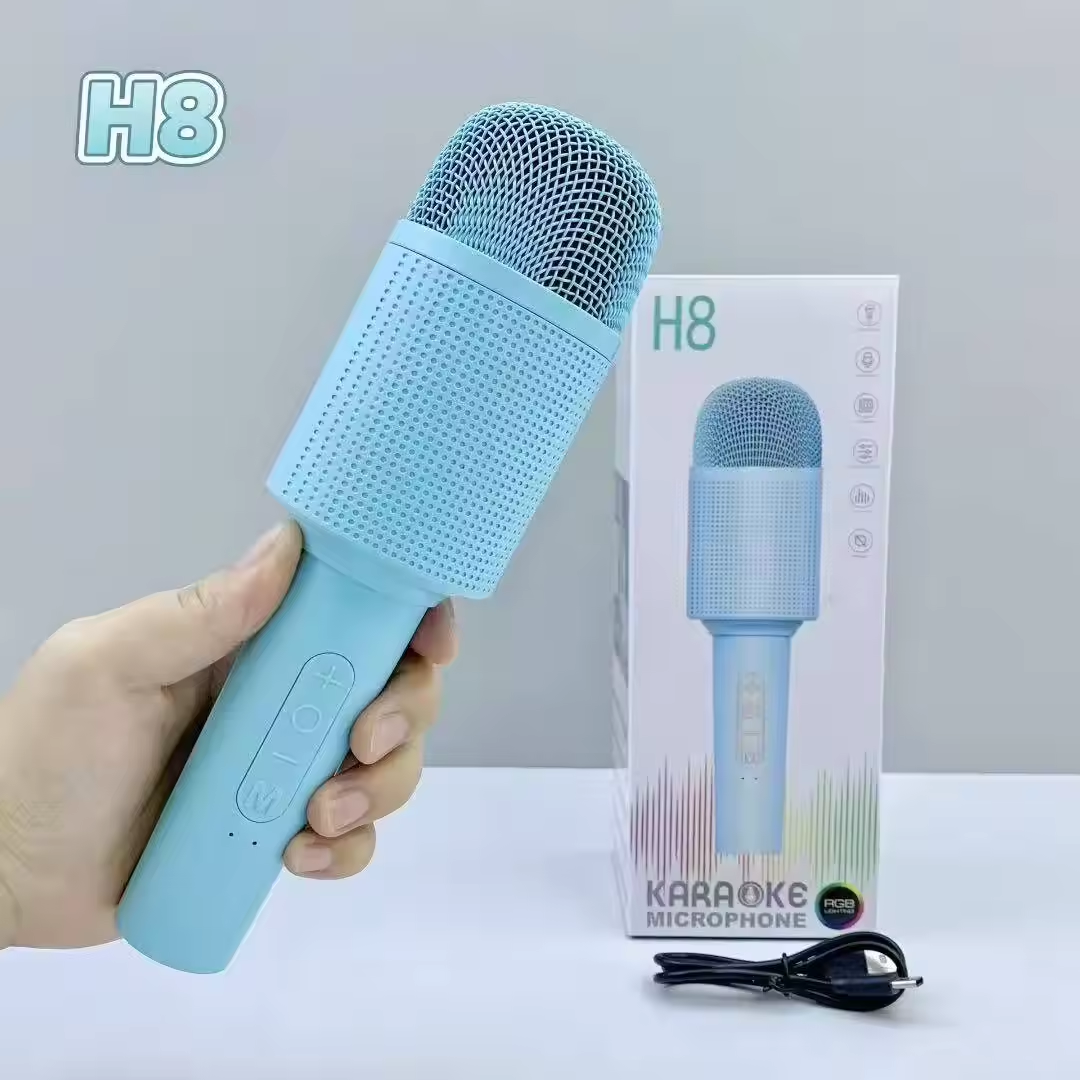 New Products  Portable Mic Sound Noise Reduction Handheld Microphone BT Wireless Karaoke Speaker for Singing Party