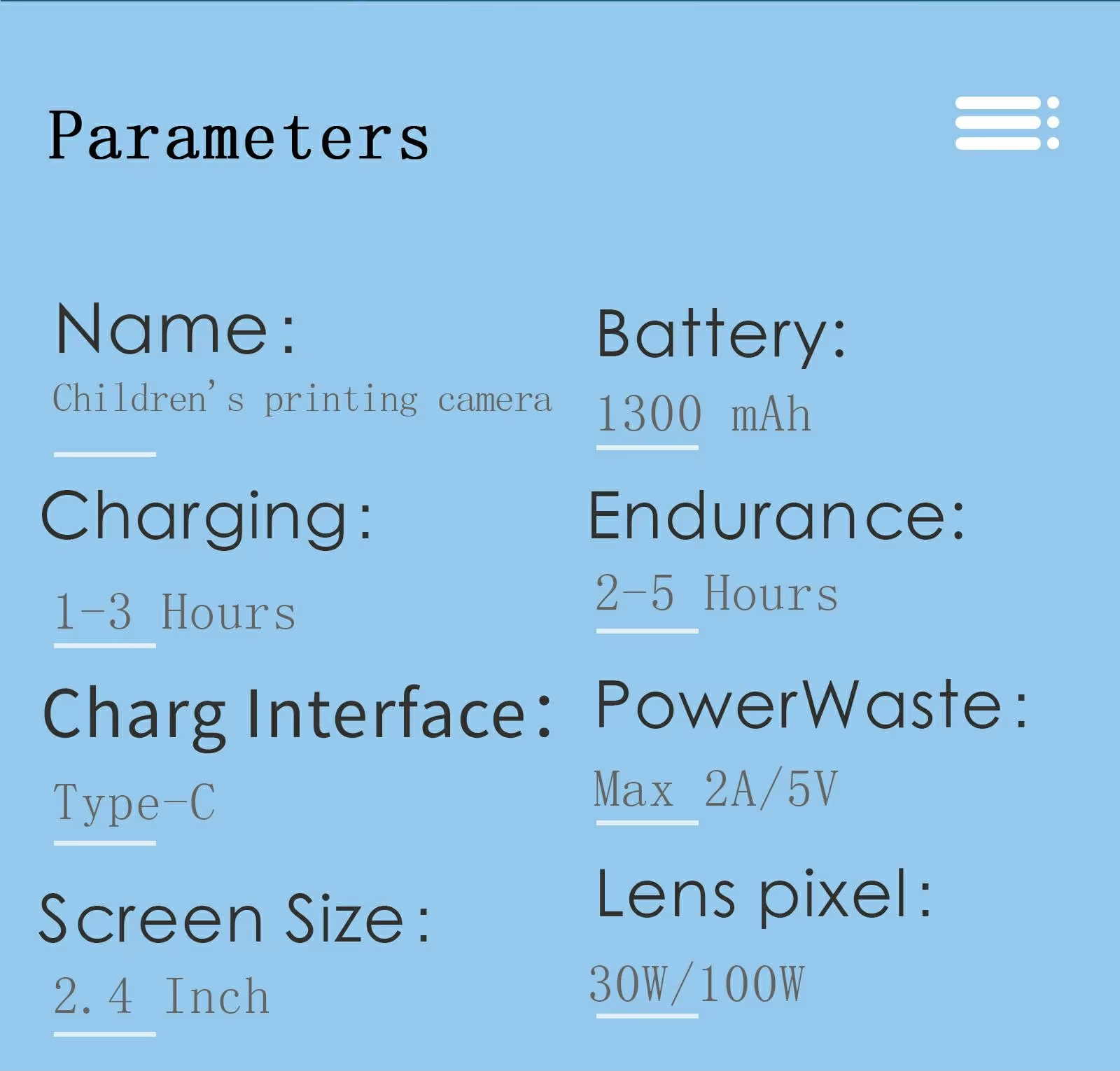 Kids Camera Mini Digital Toy Camera High Definition Shooting Video Free Print Paper