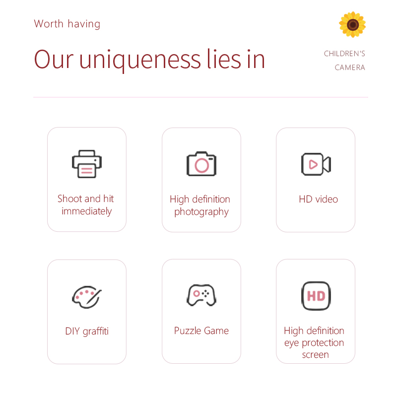 Cartoon Children's Camera  Compact Camera  Children's Digital Camera  Digital Camera Dual Lens Primary School Cute Creative Gifts for Boys and Girls  Children's gifts birthday gifts