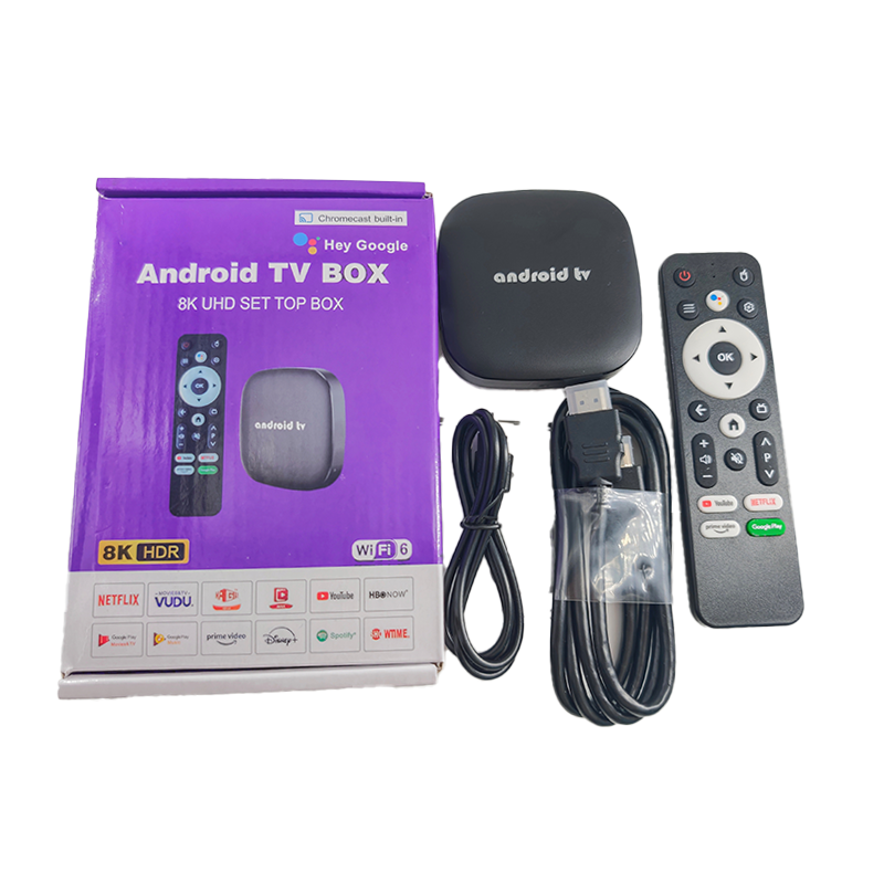 New Android 14 Smart TV Box 8K UHD WiFi Media Player
