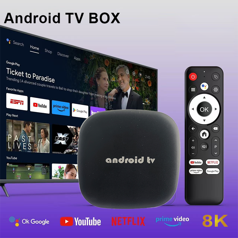 New Android 14 Smart TV Box 8K UHD WiFi Media Player