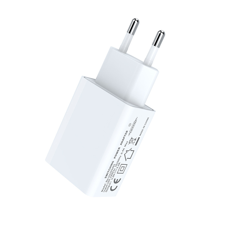EU standard 5V 2A charger with USB port, compatible with multiple devices