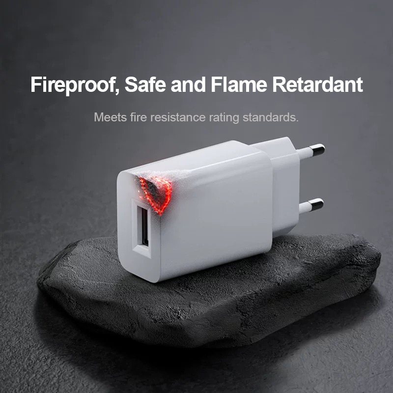 EU standard 5V 2A charger with USB port, compatible with multiple devices