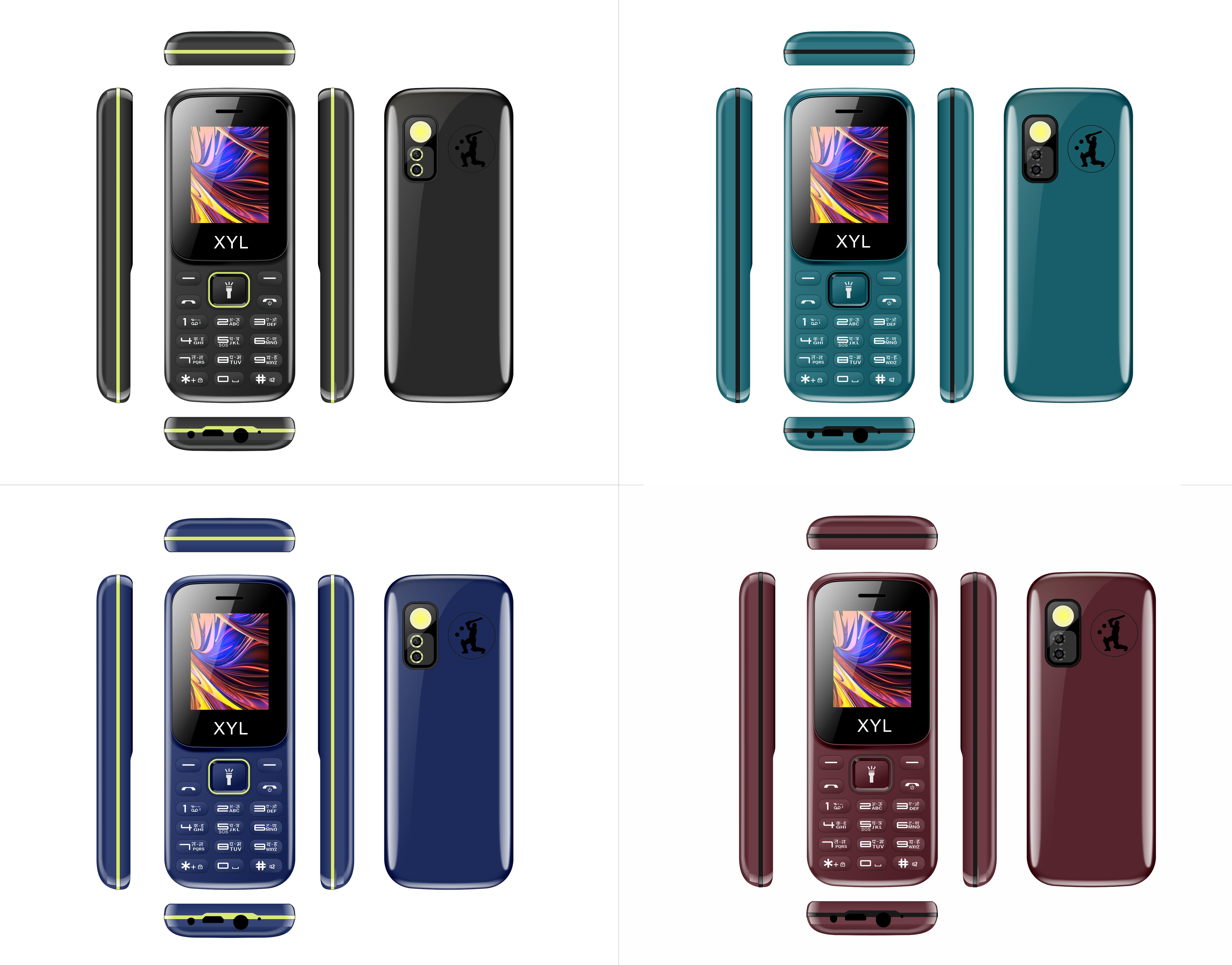 Affordable Feature Phone with Multi-Colors