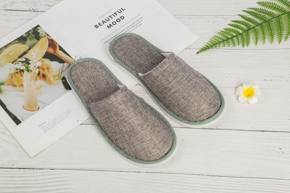 Linen Disposable Hotel Slippers Linen Disposable Hotel Slippers
