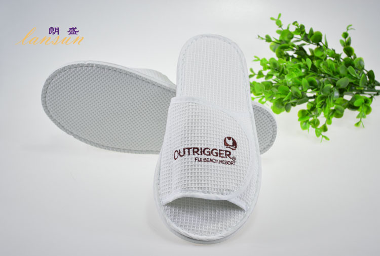 Waffle Velcro Slipper Velcro Embroidery Logo Slipper Waffle Velcro Slipper Velcro Embroidery Logo Slipper