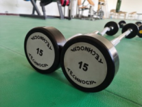 13Technogym rubber Fixed Barbell (Straight)