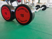 14Technogym rubber Fixed Barbell (Curved)