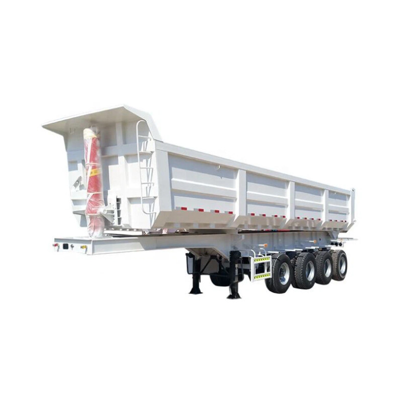 4 Axles U Shape 45CBM Dump Semi Trailer