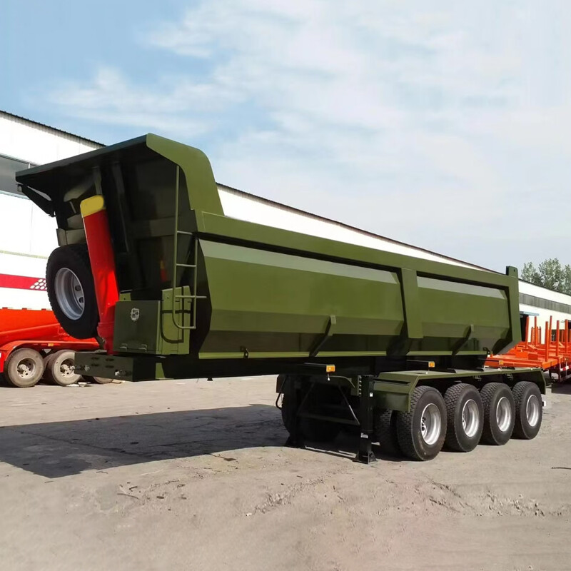 4 Axles U Shape 45CBM Dump Semi Trailer