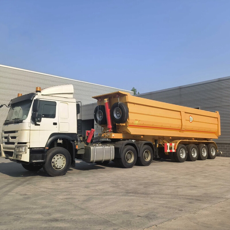 4 Axles U Shape 45CBM Dump Semi Trailer