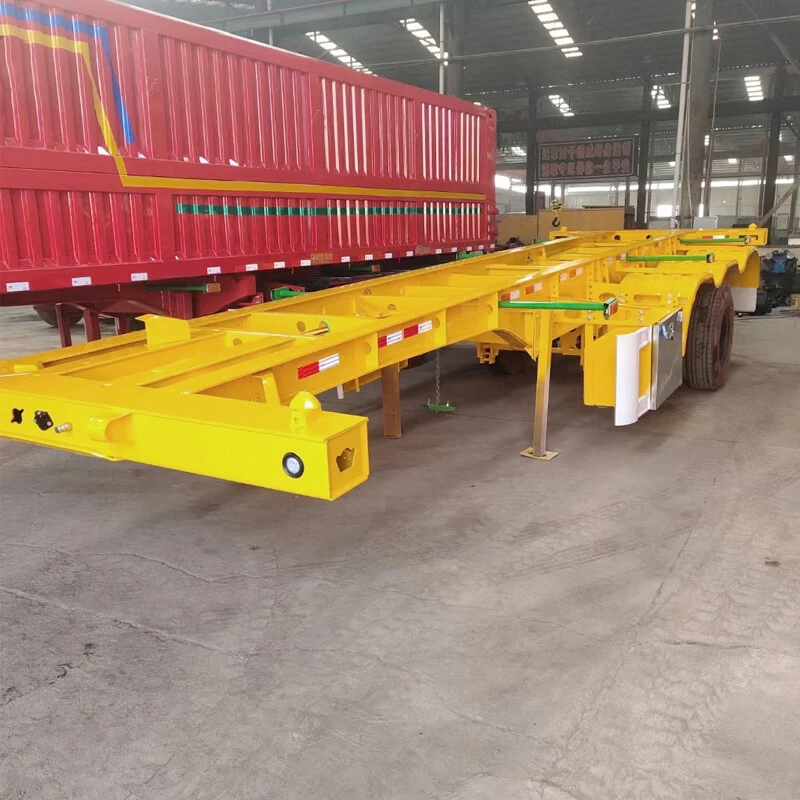 3 Axles Skeleton Container Truck Trailer