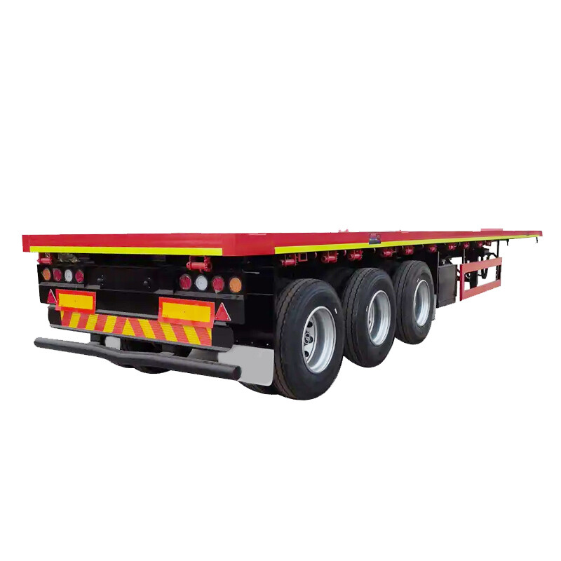 3 Axles Flatbed Trailer With Front Board