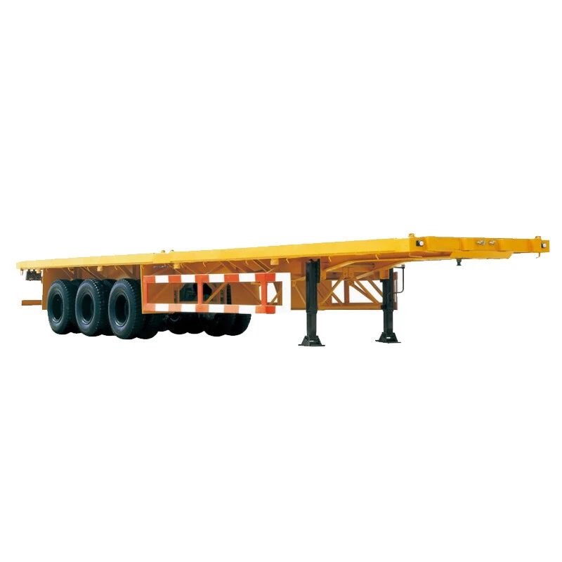 4 Axles 80-100 Tons Flatbed Container Semi Truck Trailers