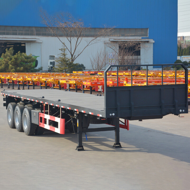 4 Axles 80-100 Tons Flatbed Container Semi Truck Trailers