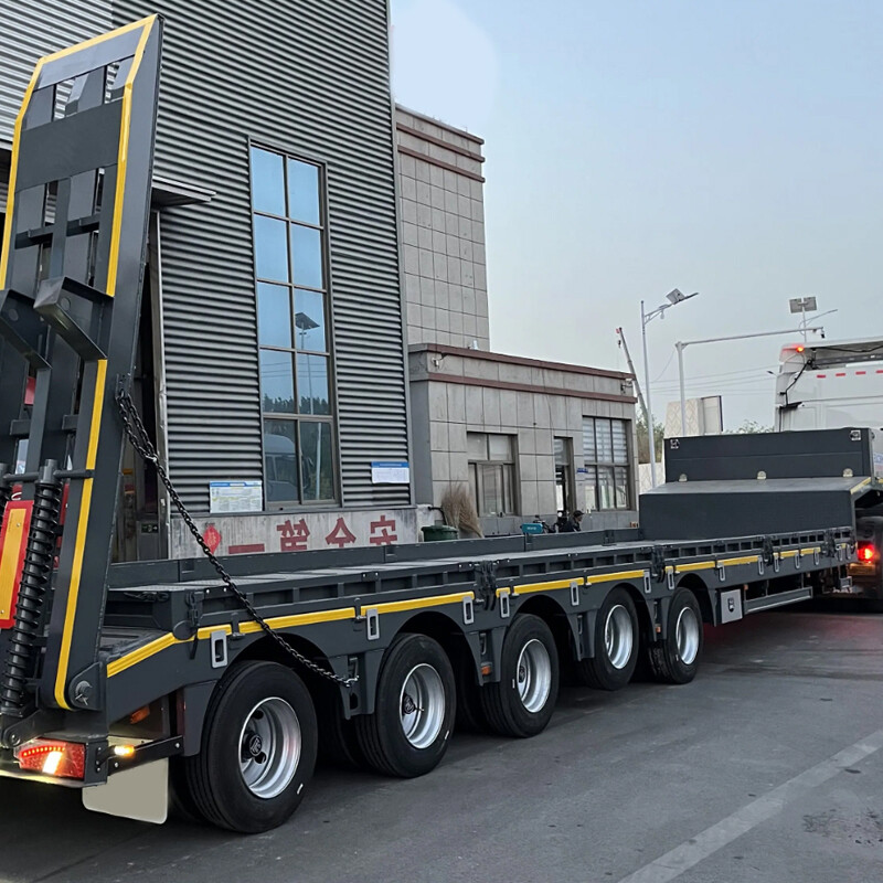 5 Axle 100 Ton Drop Deck Trailer For Heavy Transportation