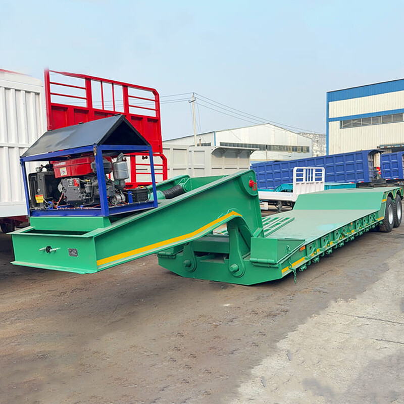 2 Line 2 Axle 40 Ton Low Bed Truck Trailer vehicle