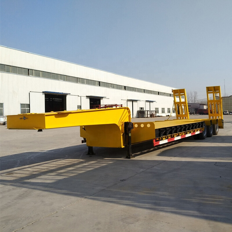 Front Loading 100 Ton Detachable Gooseneck Lowboy Trailer
