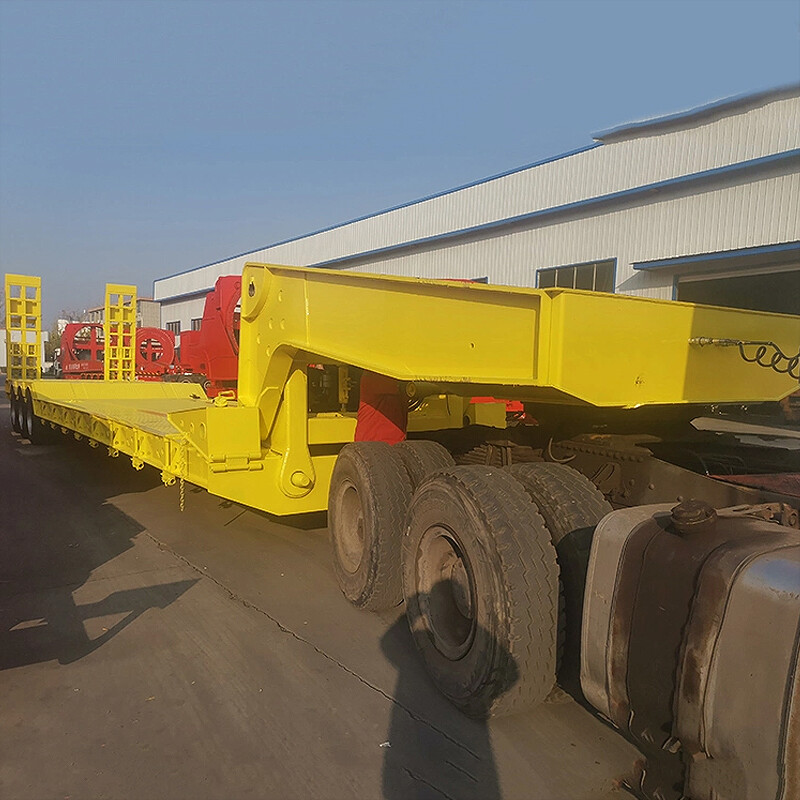 120T Detachable Gooseneck Front Loader Semi Trailer