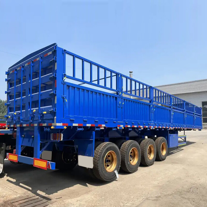 4 Axles Double Fence Cargo Transport Semi Trailer