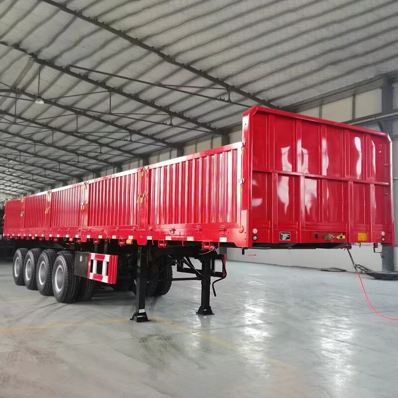 4 Axles Drop Side Trailer