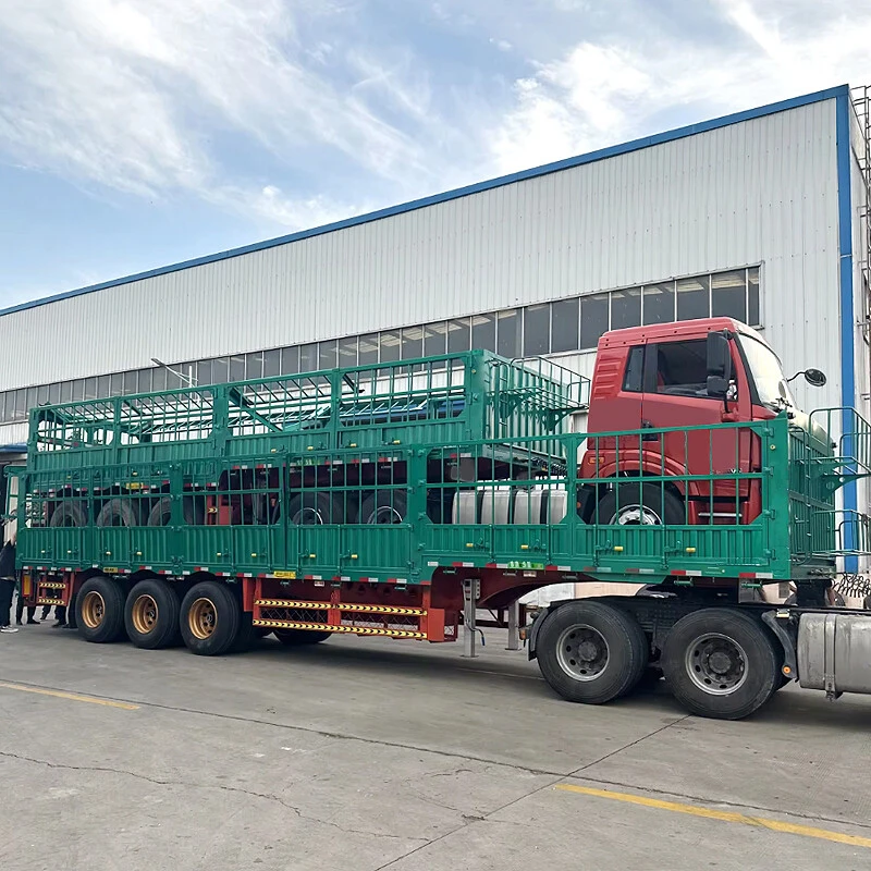 Livestock Fence Cargo Trailers Transport Cattle Side Wall Fence Trailer