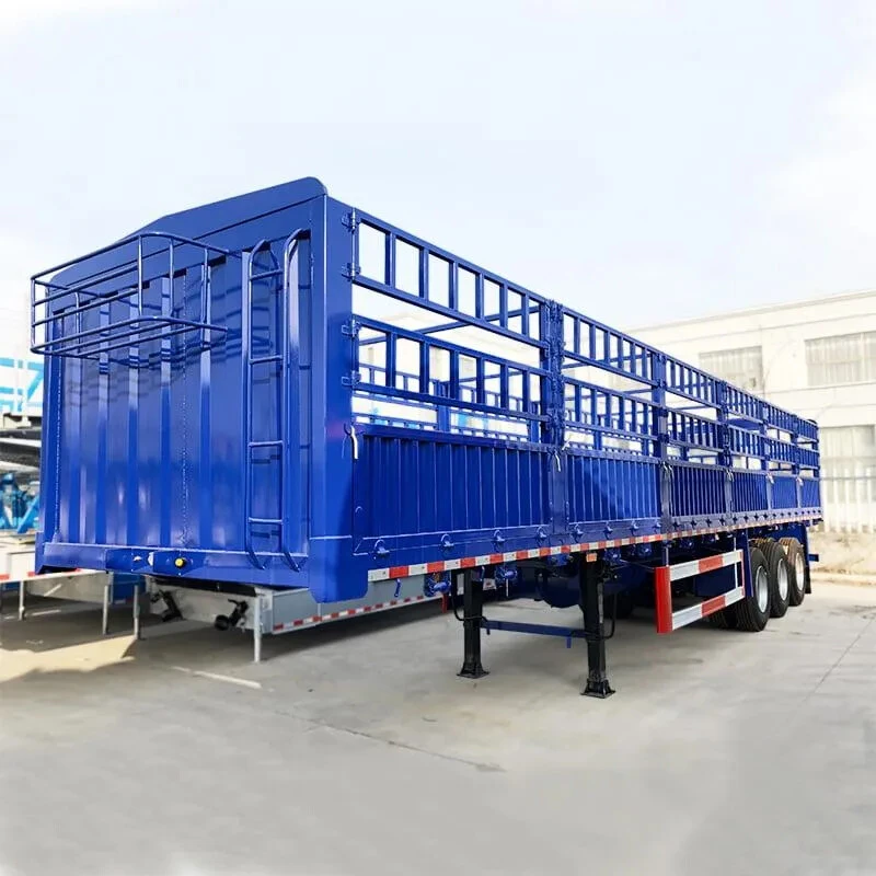 3 Axles Cargo Trailer With Fence