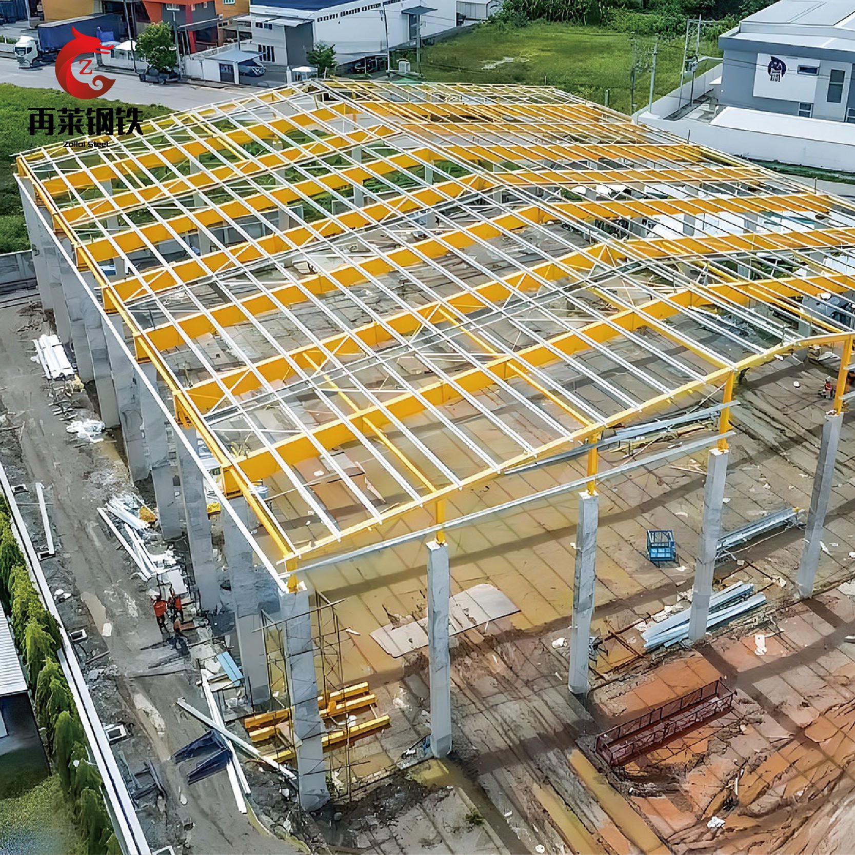 Customized Steel Structure Workshop & Warehouse Integrated Industrial Building