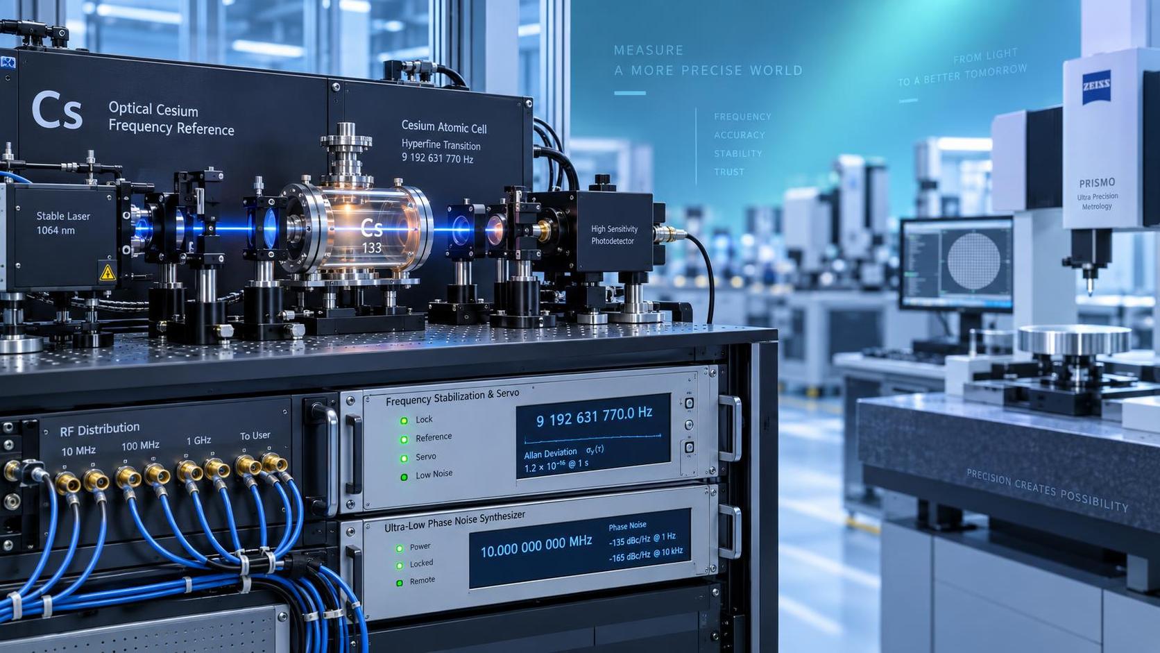 How Optical Cesium References Improve Frequency Stability in Precision Metrology
