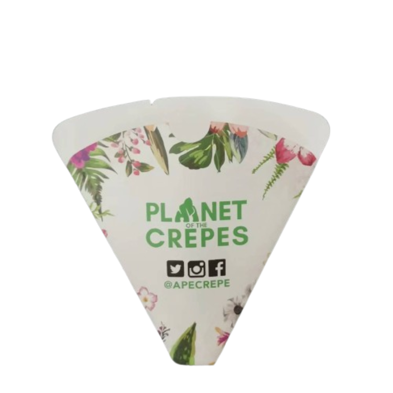 Paper cone package for crepe