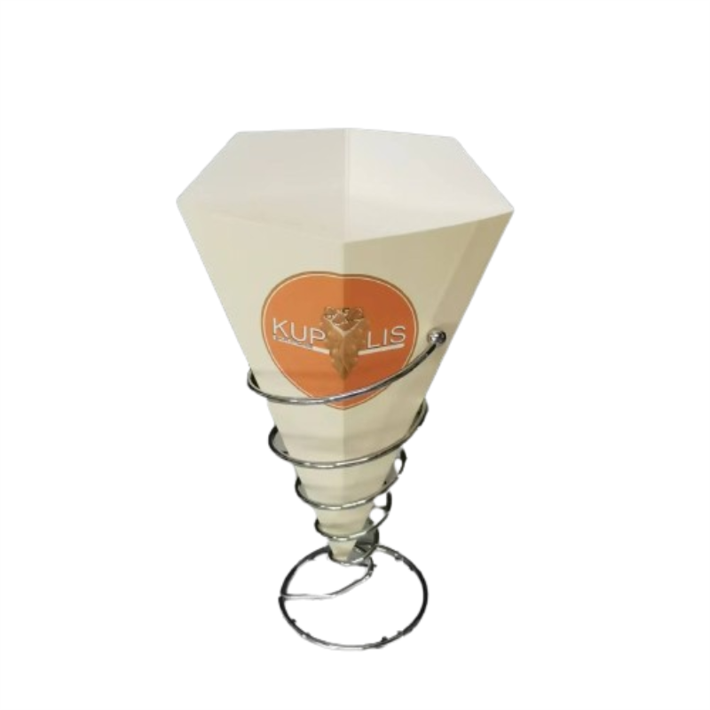 Paper cone package for crepe