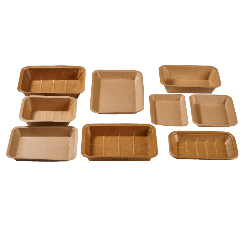 Kraft paper food tray