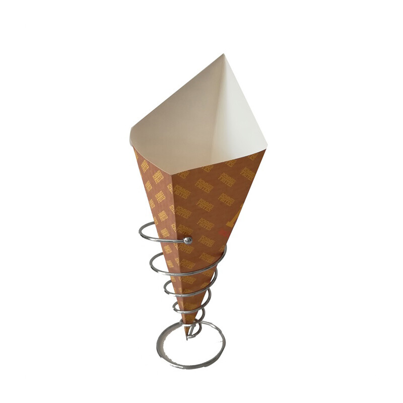 D type paper cone package for french fries