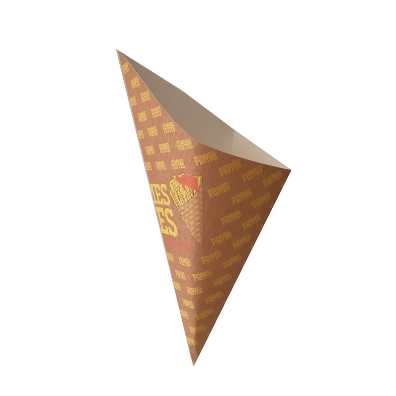 D type paper cone package for french fries