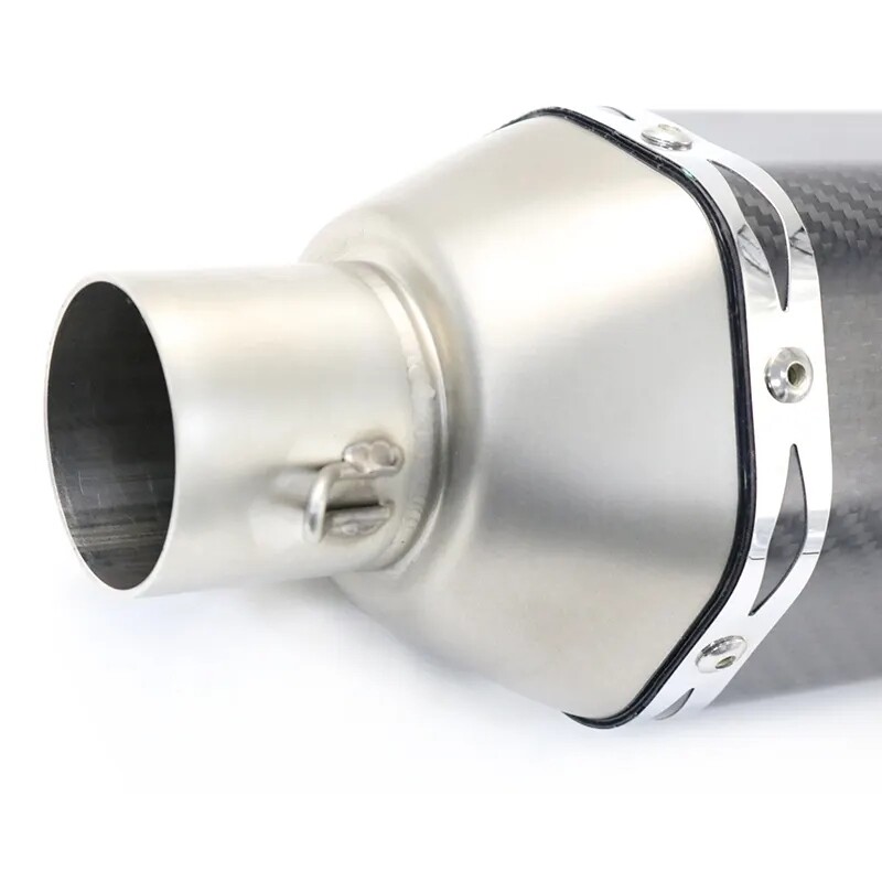 36-51mm General Purpose Motorcycle Muffler (modified to Mimic Carbon Fiber Tube) ATV Ninja 400 ZX6R CB400 Trk502