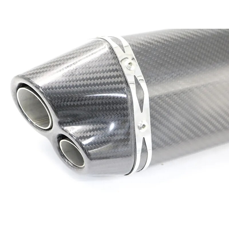 E01 Ninja 400 ZX6R CB400 Trk502 P01 36-51mm Aluminum Alloy Double Hole Hexagonal General Exhaust Pipe