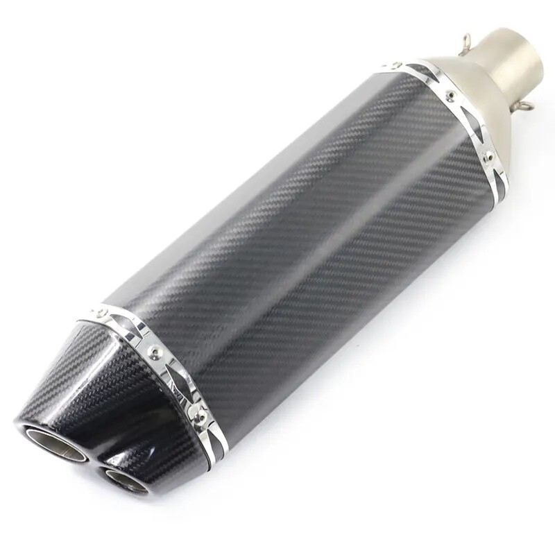 E01 Ninja 400 ZX6R CB400 Trk502 P01 36-51mm Aluminum Alloy Double Hole Hexagonal General Exhaust Pipe