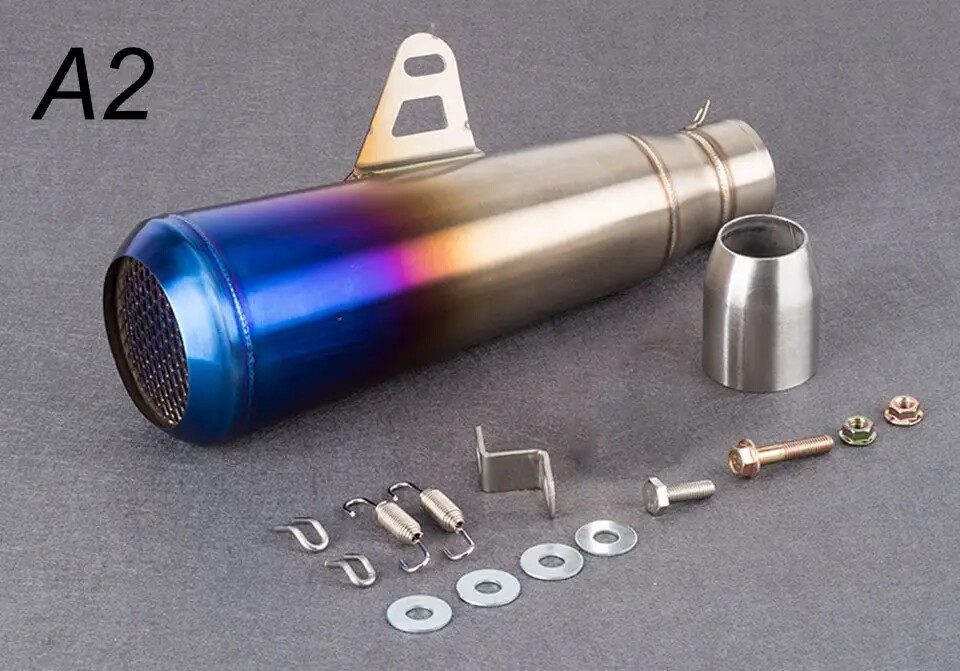 E04 Motorcycle Retrofit Exhaust Pipe Retro Network Muffler Z800 R6 Z1000 Large Displacement Sports Car Competition