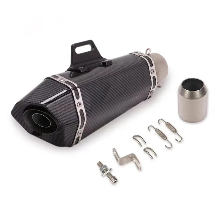 E06 51mm General Purpose Motorcycle Exhaust Pipe R1 ER6N CBR250R Z900 Mt07 Mt09 R6