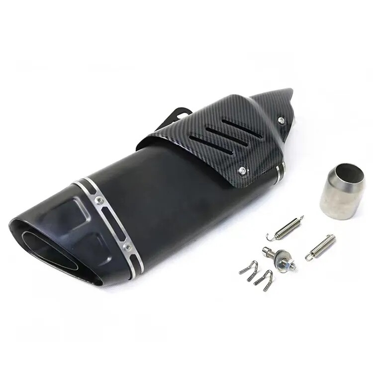E14-02 K11 Motorcycle Carbon Fiber Exhaust Silencer (38-51 Inches)