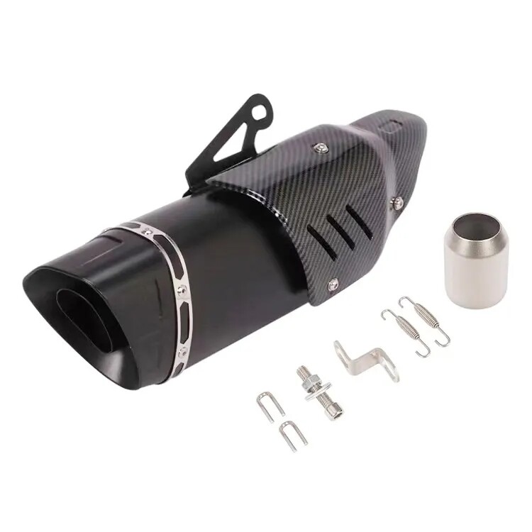 E14-02 K11 Motorcycle Carbon Fiber Exhaust Silencer (38-51 Inches)