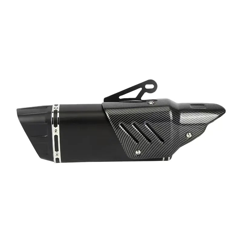 E14-02 K11 Motorcycle Carbon Fiber Exhaust Silencer (38-51 Inches)